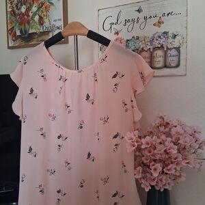 LOFT Pink Floral Top
